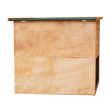 NNEDPE 2-Storey Wooden Chicken Coop & Rabbit Hutch With Trough