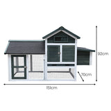NNEDPE Large Chicken Coop & Rabbit Hutch With Ramp - Green