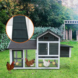NNEDPE Large Chicken Coop & Rabbit Hutch With Ramp - Green