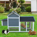 NNEDPE Large Chicken Coop & Rabbit Hutch With Ramp - Green