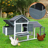 NNEDPE Large Chicken Coop & Rabbit Hutch With Ramp - Green