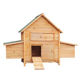 NNEDPE Wooden Chicken Coop & Rabbit Hutch With Ramp Nesting Boxes
