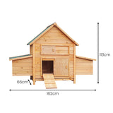 NNEDPE Wooden Chicken Coop & Rabbit Hutch With Ramp Nesting Boxes