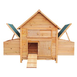 NNEDPE Wooden Chicken Coop & Rabbit Hutch With Ramp Nesting Boxes