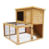 NNEDPE 2-Storey Chicken Coop & Rabbit Hutch With Large Run