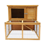 NNEDPE 2-Storey Chicken Coop & Rabbit Hutch With Large Run