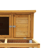 NNEDPE 2-Storey Chicken Coop & Rabbit Hutch With Large Run