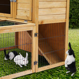 NNEDPE 2-Storey Chicken Coop & Rabbit Hutch With Large Run