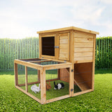 NNEDPE 2-Storey Chicken Coop & Rabbit Hutch With Large Run