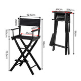 NNEDPE Tall Directors Chair - Black