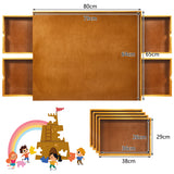NNECW 80cm x 65cm Wooden Jigsaw Puzzle Table with Smooth Work Surface