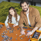 NNECW 80cm x 65cm Wooden Jigsaw Puzzle Table with Smooth Work Surface