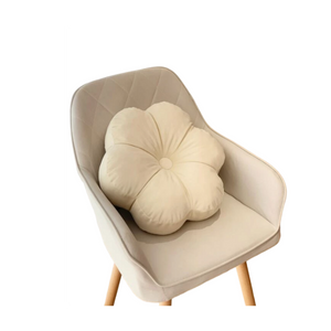 NNESN Floral Harmony Beige Decorative Pillow - Modern Polyester Design