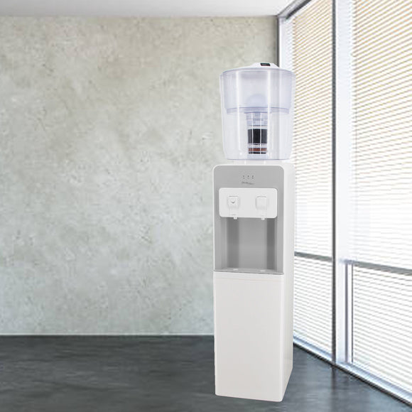 NNEDSZ 20L Dual Tap Stand Cooler Dispenser Chiller Cooling Cold w/Water Filter