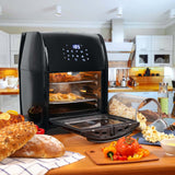 NNEDSZ 14L Digital Turbo Air Fryer Cooker w/ Rolling Cage/Rotisserie