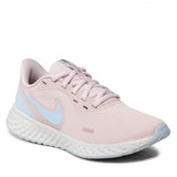 NNEKG Womens Revolution 5 Running Shoes (Barely Rose Hydrogen Blue Metallic Pewter Photon Dust Size 7.5 US)