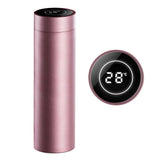 NNEAGS 500ML Stainless Steel Smart LCD Thermometer Display Bottle Vacuum Flask Thermos Rose Gold
