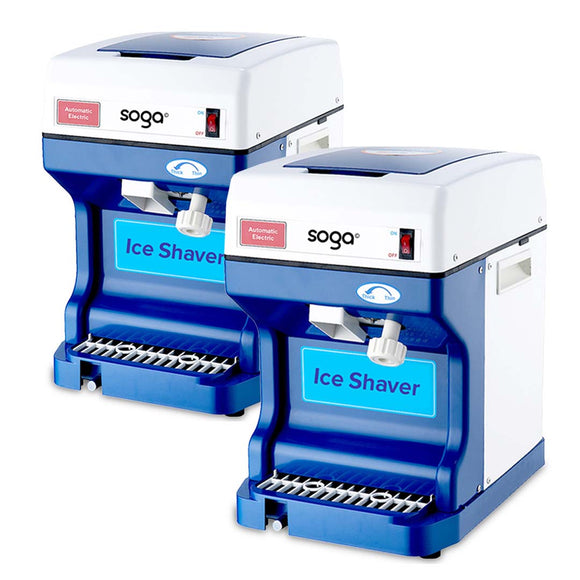 NNEAGS 2X Ice Shaver Electric Stainless Steel Ice Crusher Slicer Machine 120KG/h