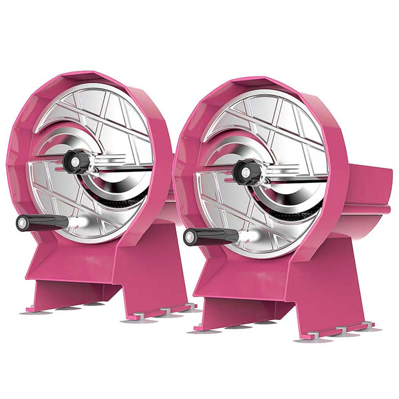 NNEAGS 2X Manual Vegetable Fruit Slicer Kitchen Cutter Machine Pink
