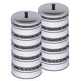 NNEAGS 2X 5 Tier Stainless Steel Steamers With Lid Work inside of Basket Pot Steamers 25cm