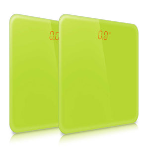 NNEAGS 2X 180kg Digital Fitness Weight Bathroom Gym Body Glass LCD Electronic Scales Green