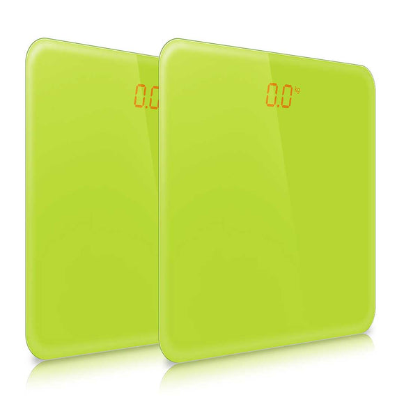 NNEAGS 2X 180kg Digital Fitness Weight Bathroom Gym Body Glass LCD Electronic Scales Green
