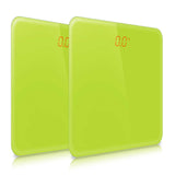 NNEAGS 2X 180kg Digital Fitness Weight Bathroom Gym Body Glass LCD Electronic Scales Green