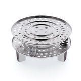 NNEAGS 2X 43cm Stainless Steel Steamer Insert Stock Pot Steaming Rack Stockpot Tray