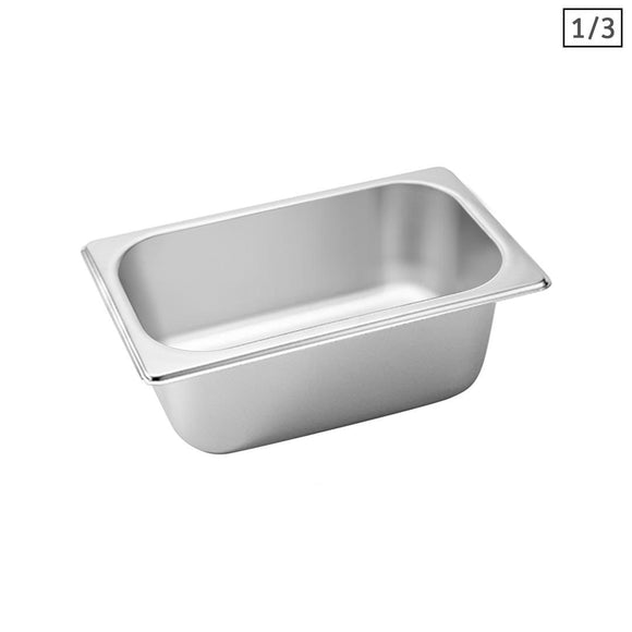 NNEAGS GN Pan Full Size 1/3 GN Pan 10cm Deep Stainless Steel Tray