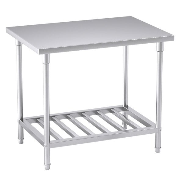 NNEAGS 100*70*85cm Catering Kitchen Stainless Steel Prep Work Bench