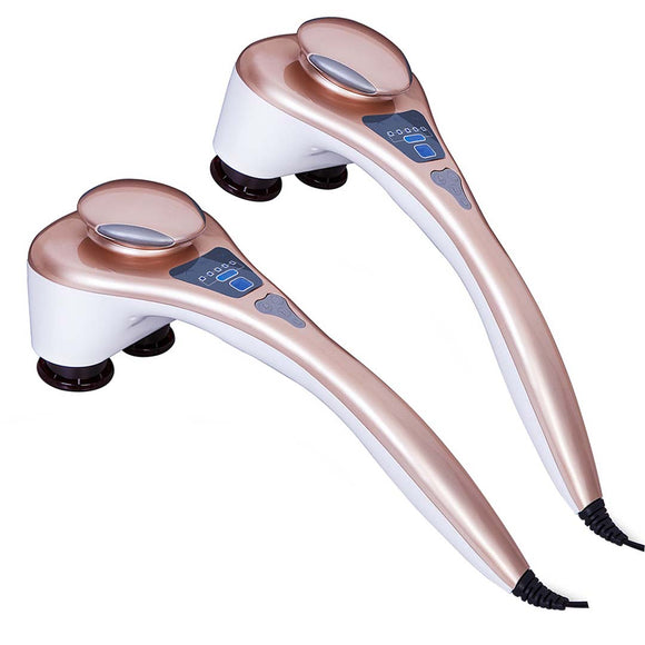 NNEAGS 2X Portable Handheld Massager Soothing Heat Stimulate Blood Flow Shoulder 4 Heads