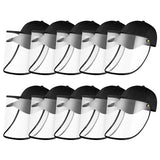 NNEAGS 10X Outdoor Protection Hat Anti-Fog Pollution Dust Protective Cap Full Face HD Shield Cover Adult Black