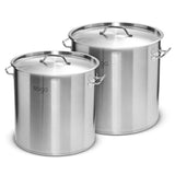 NNEAGS Stock Pot 21L 50L Top Grade Thick Stainless Steel Stockpot 18/10