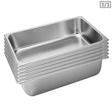NNEAGS 6X GN Pan Full Size 1/1 GN Pan 15cm Deep Stainless Steel Tray