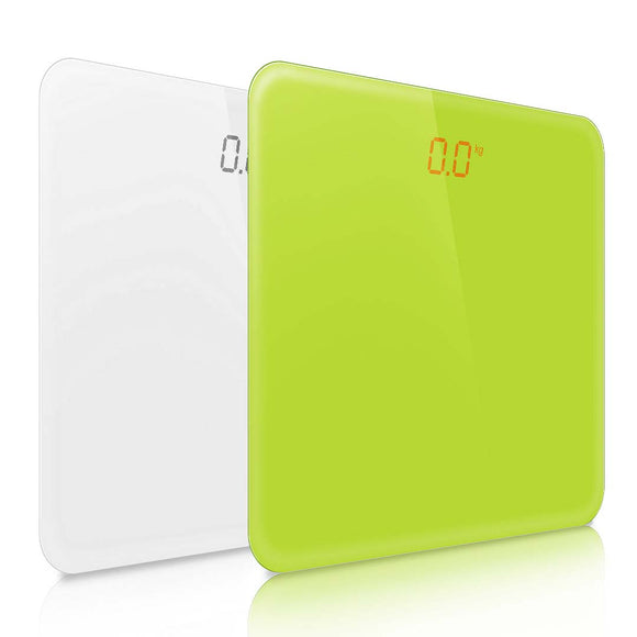 NNEAGS 2X 180kg Digital Fitness Weight Bathroom Gym Body Glass LCD Electronic Scales White/Green