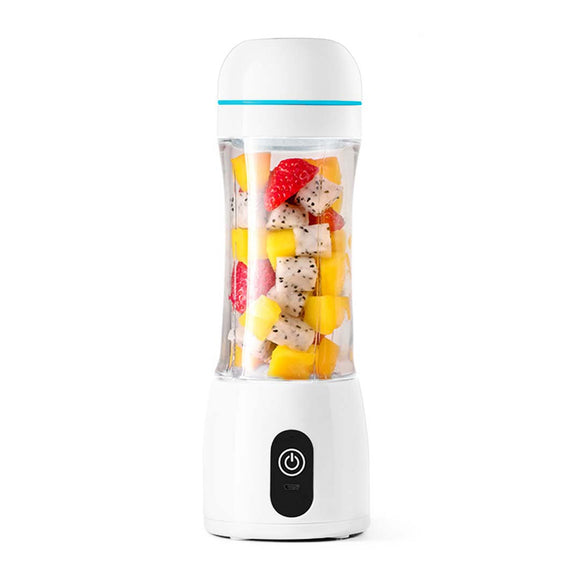 NNEAGS 380ml Portable Mini USB Rechargeable Handheld Fruit Mixer Juicer White