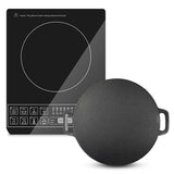 NNEAGS Electric Smart Induction Cooktop and 34cm Cast Iron Induction Crepe Pan Baking Cookware