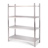 NNEAGS Stainless Steel 4 Tier Kitchen Shelving Unit Display Shelf Home Office 150CM