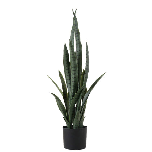 NNEAGS 97cm Artificial Indoor Snake Sansevieria Plant Fake Decoration Tree Flower Pot