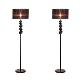 NNEAGS 2x Floor Lamp Metal Base Standing Light with Dark Shade Tall Lamp
