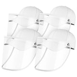 NNEAGS 4X Outdoor Protection Hat Anti-Fog Pollution Dust Protective Cap Full Face HD Shield Cover Adult White