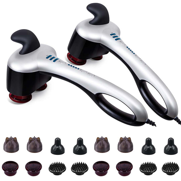 NNEAGS 2X Portable Handheld Massager Soothing Heat Stimulate Blood Flow Foot Shoulder