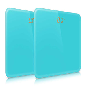 NNEAGS 2X 180kg Digital Fitness Weight Bathroom Gym Body Glass LCD Electronic Scales Blue