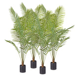 NNEAGS 4X 180cm Green Artificial Indoor Rogue Areca Palm Tree Fake Tropical Plant Home Office Decor