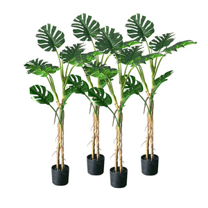 NNEAGS 4X 160cm Green Artificial Indoor Turtle Back Tree Fake Fern Plant Decorative