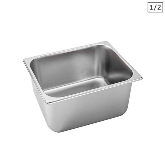 NNEAGS GN Pan Full Size 1/2 GN Pan 20cm Deep Stainless Steel Tray
