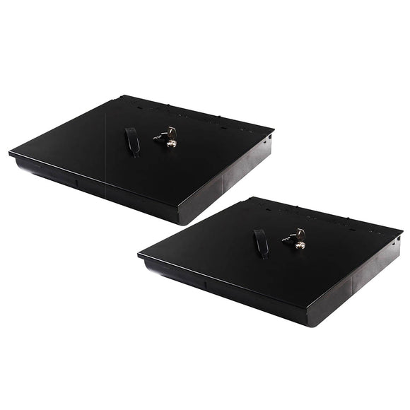 NNEAGS 2X 4 Bills 8 Coins Cash Tray With Lockable Lid Heavy Duty Spare Cash Tray Black