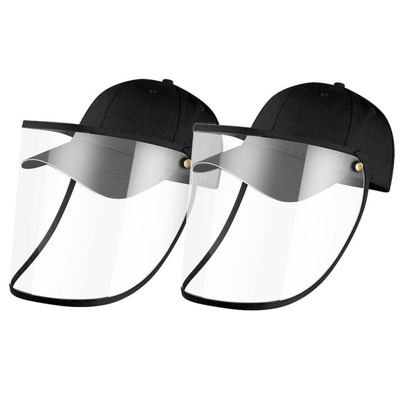 NNEAGS 2X Outdoor Protection Hat Anti-Fog Pollution Dust Protective Cap Full Face HD Shield Cover Adult Black