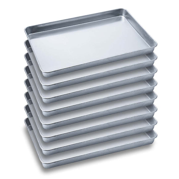 NNEAGS 8X Aluminium Oven Baking Pan Cooking Tray for Bakers 60*40*5cm