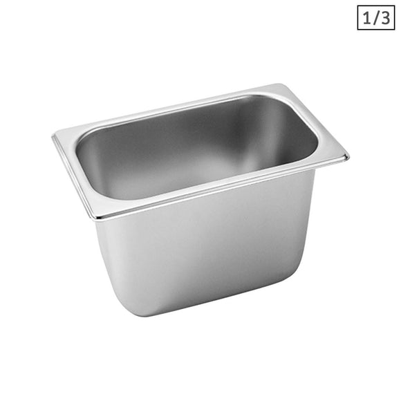 NNEAGS GN Pan Full Size 1/3 GN Pan 20cm Deep Stainless Steel Tray